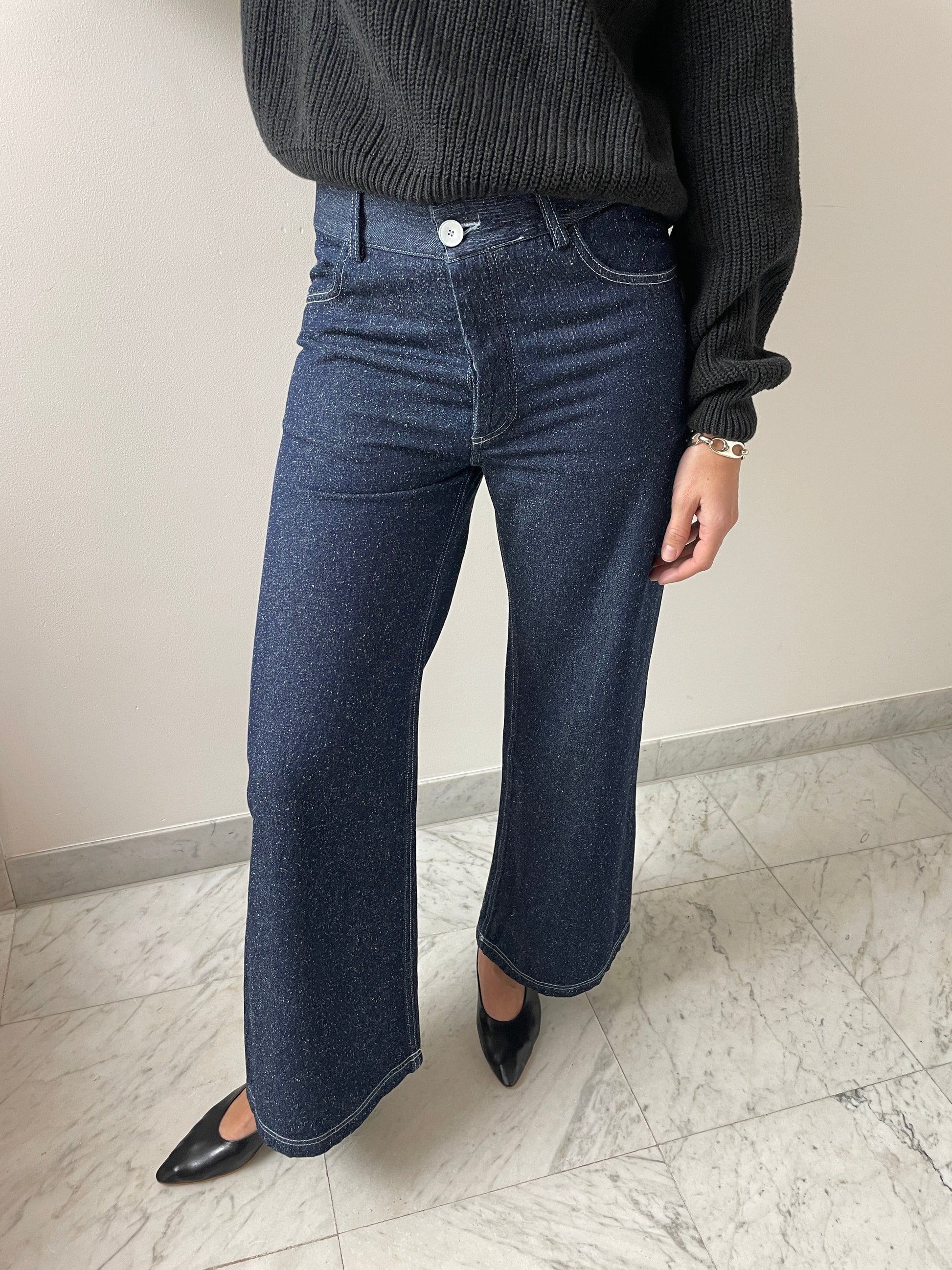 Tajo Wide Pants, Indigo Blue Wash BASERANGE