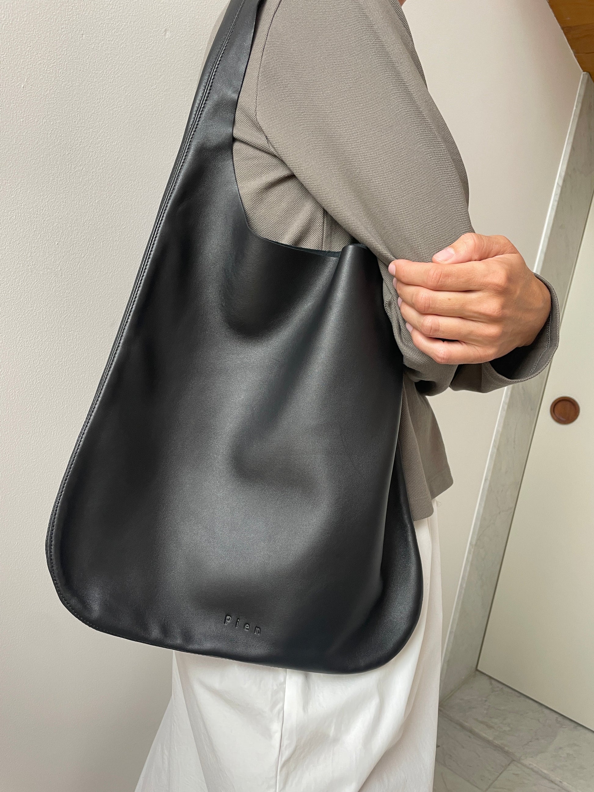 Leather Tote, Black PIEN STUDIOS