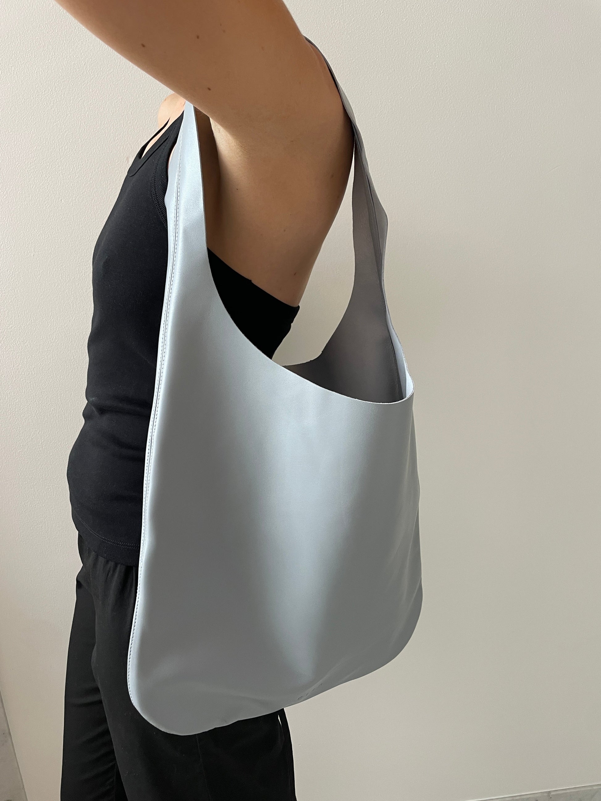 Leather Tote, Light Blue PIEN STUDIOS
