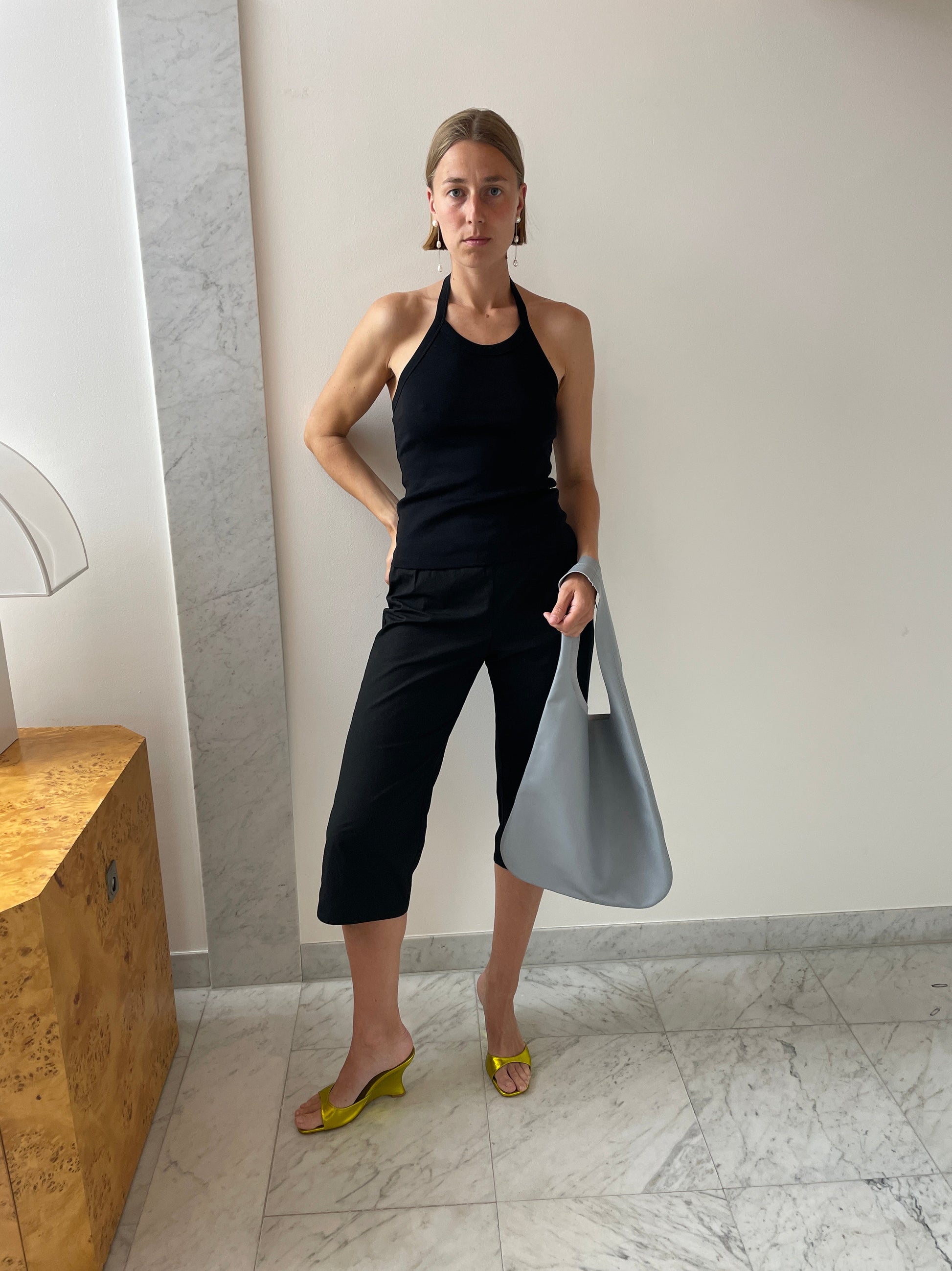 Leather Tote, Light Blue PIEN STUDIOS