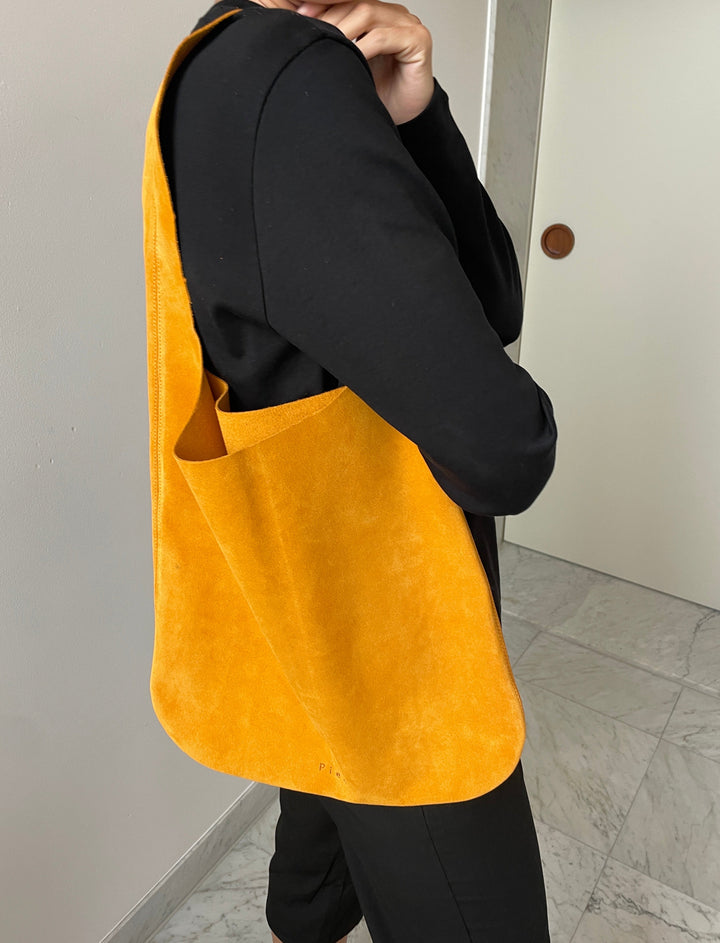 Suede Leather Tote, Miele PIEN STUDIOS
