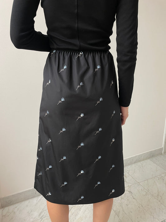 Skirt, Black Flowers RIER