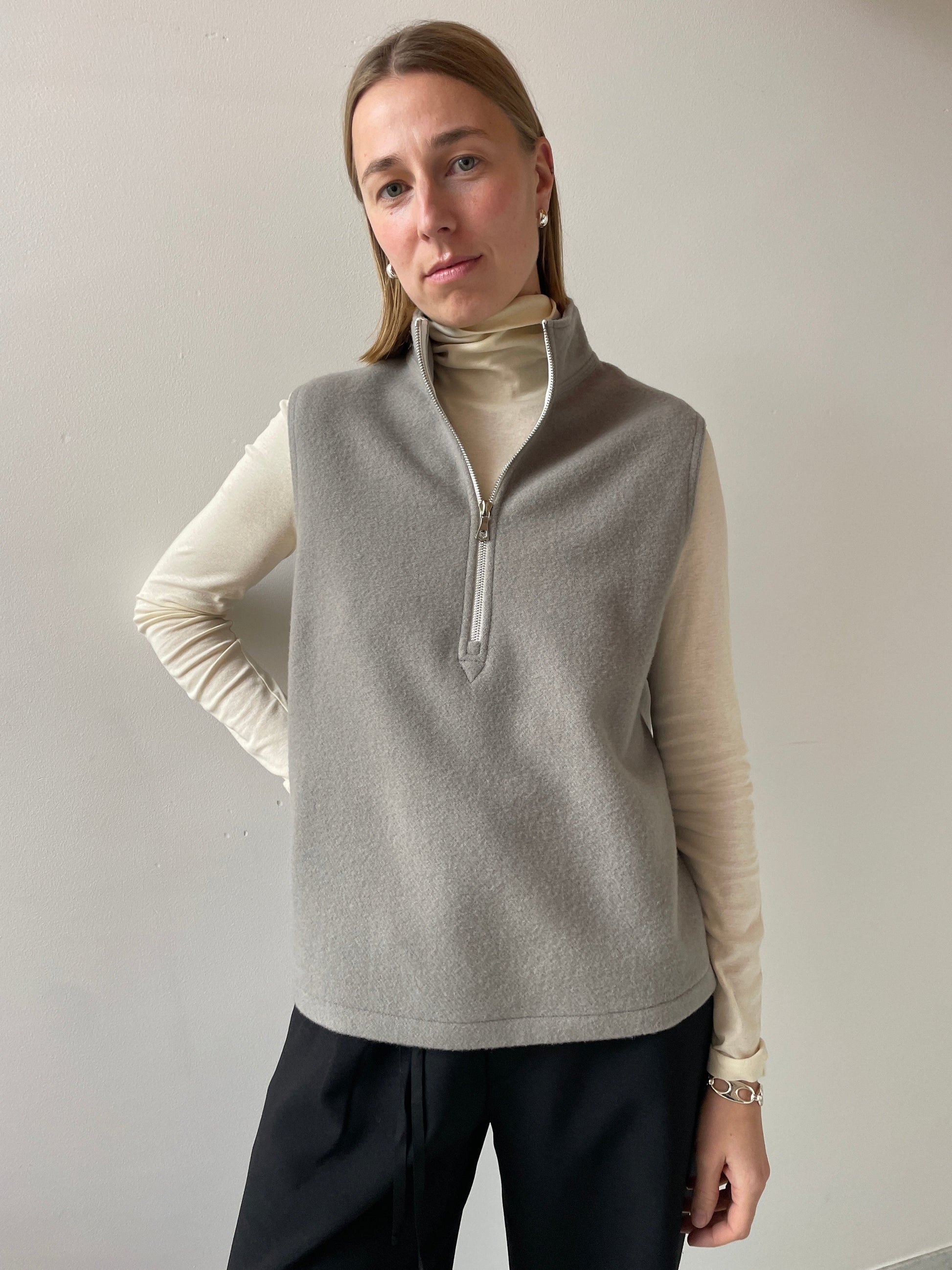 Polar Fleece Gilet, Fog RIER