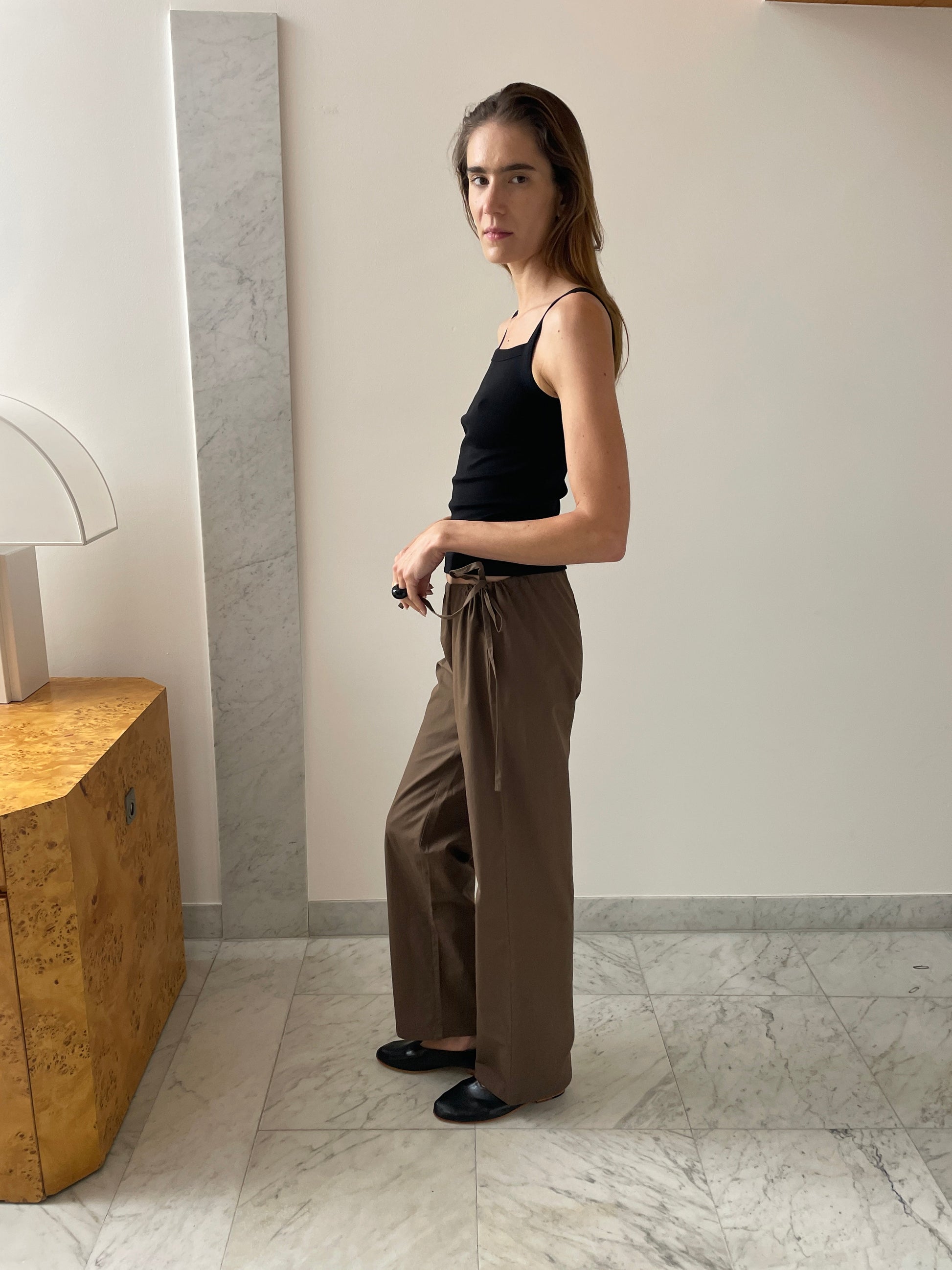 Tie Pants, Chocolate Brooke Callahan