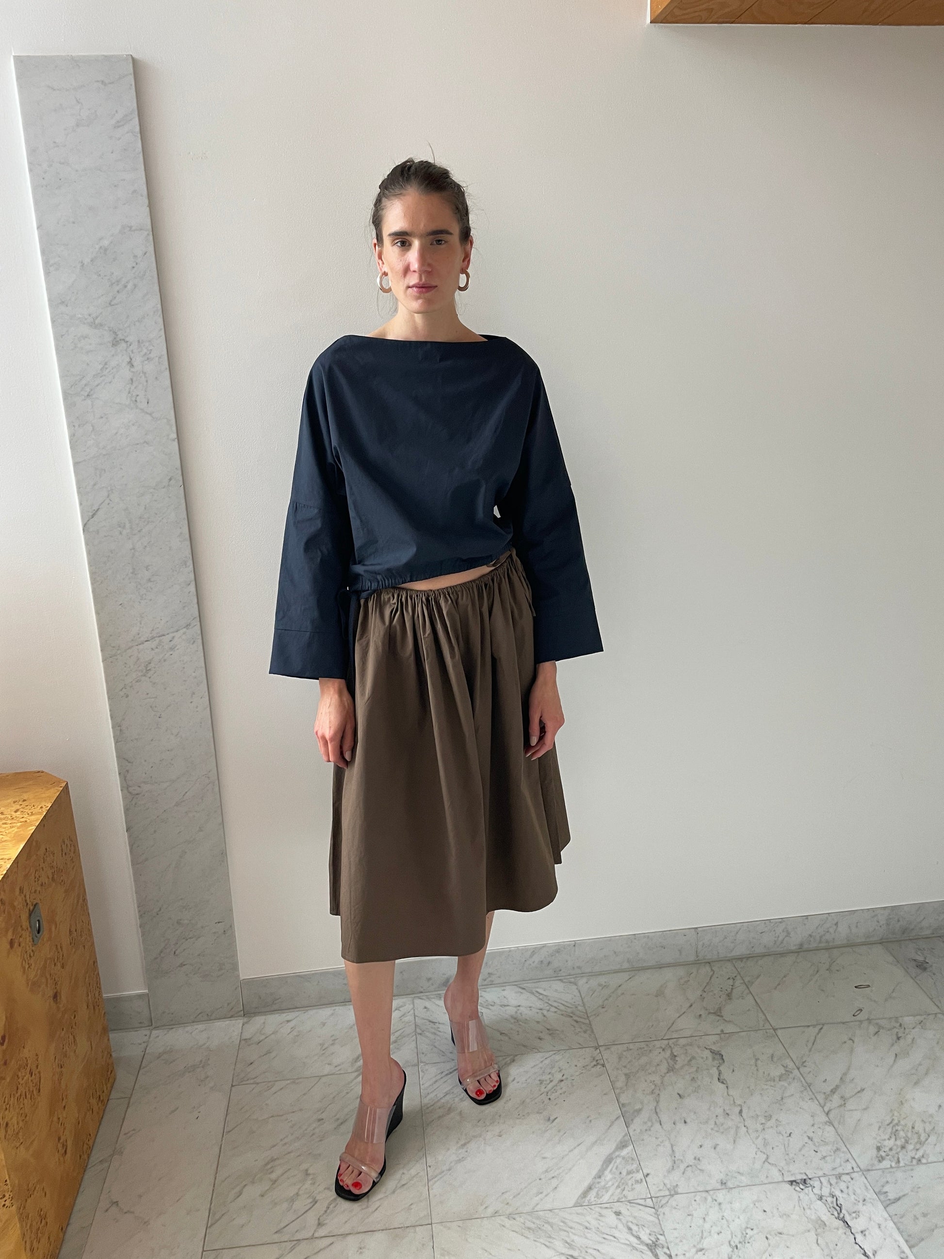 Tie Skirt, Chocolate Brooke Callahan