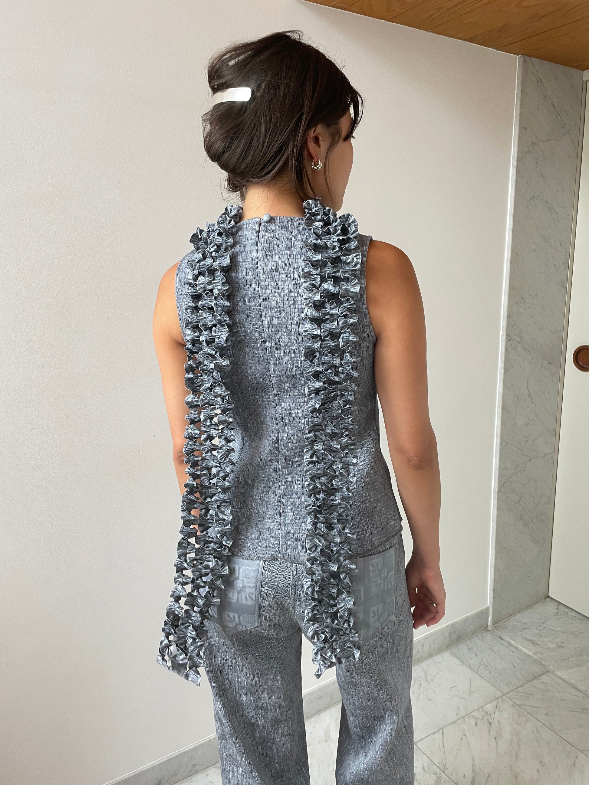 Scarf Frou Frou, Grey SUPER YAYA
