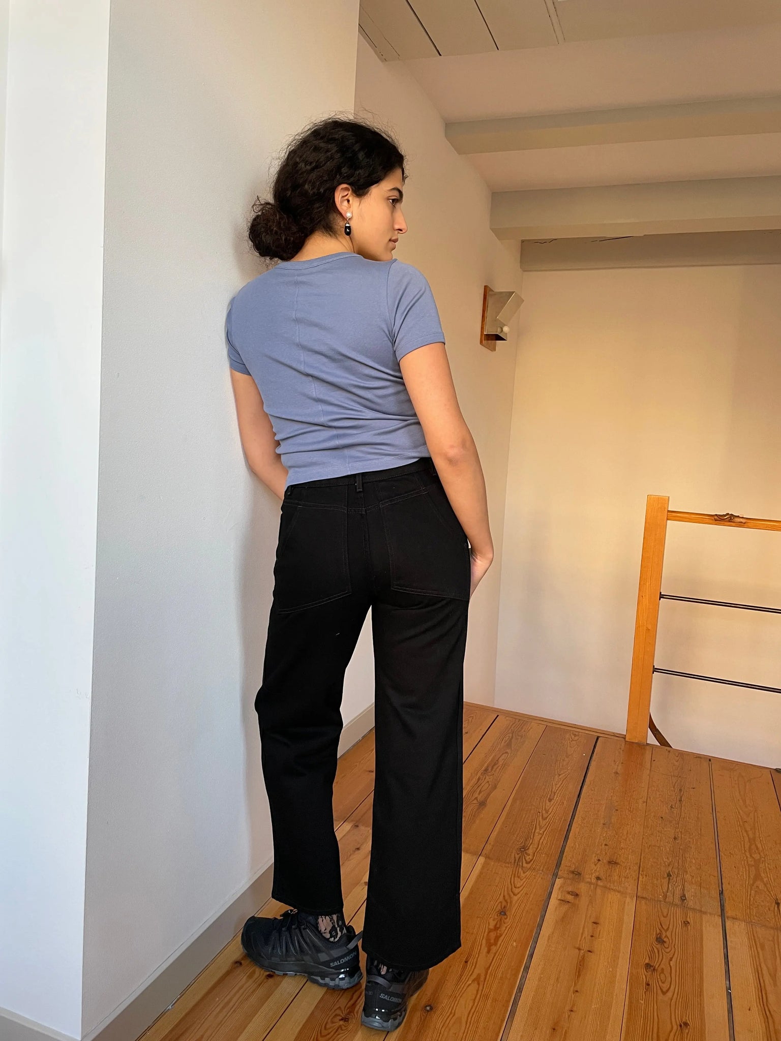 Wide Leg Jean, Almost Black ECKHAUS LATTA