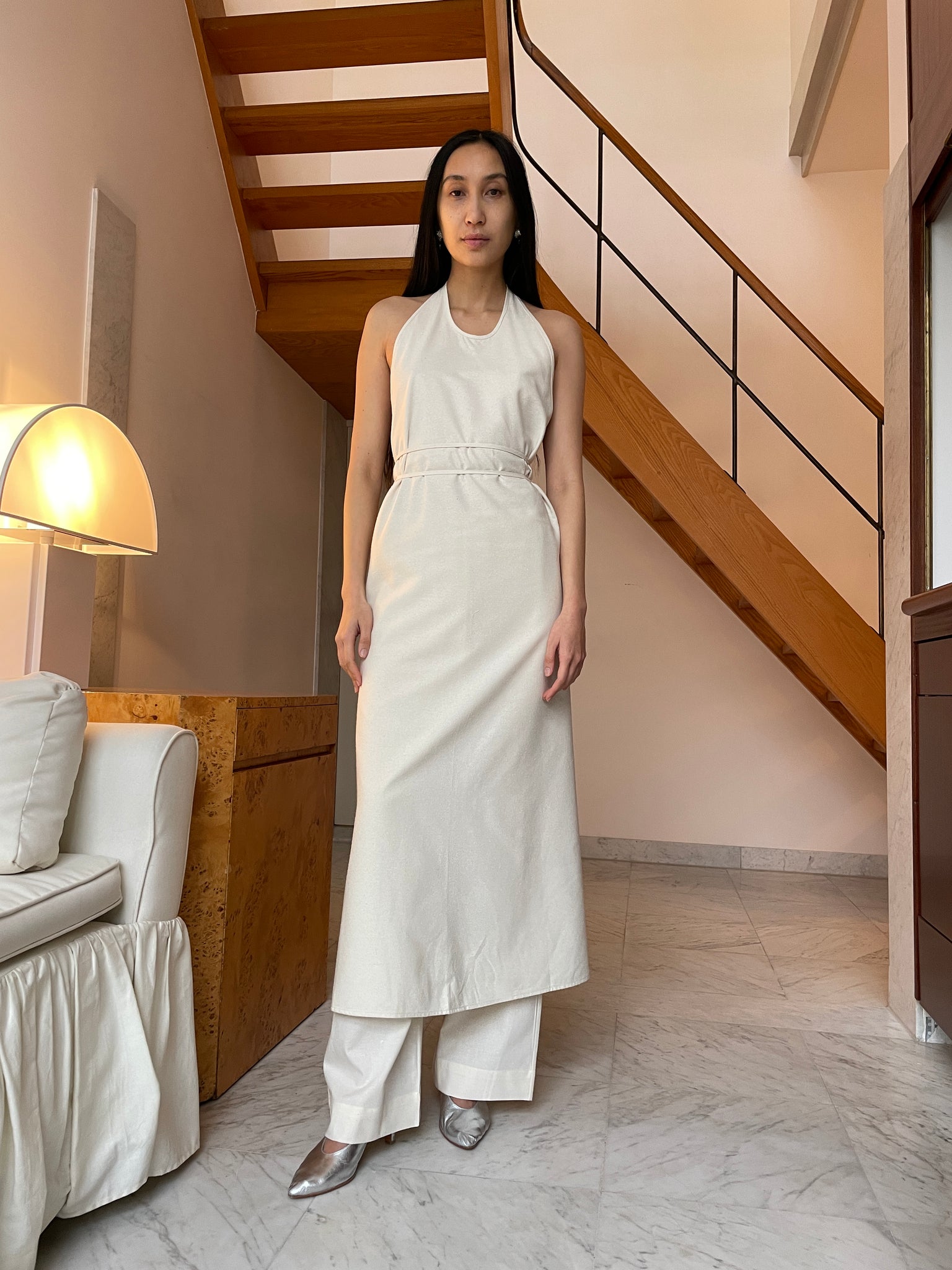 Apron Dress, Off White